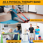 Fokky 2M Resistance Bands, Exercise Band with 4 Different Resistance Levels
