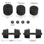 Yaheetech 30KG/25KG/20KG/15KG Adjustable Dumbbells Weight Set for Men/Women