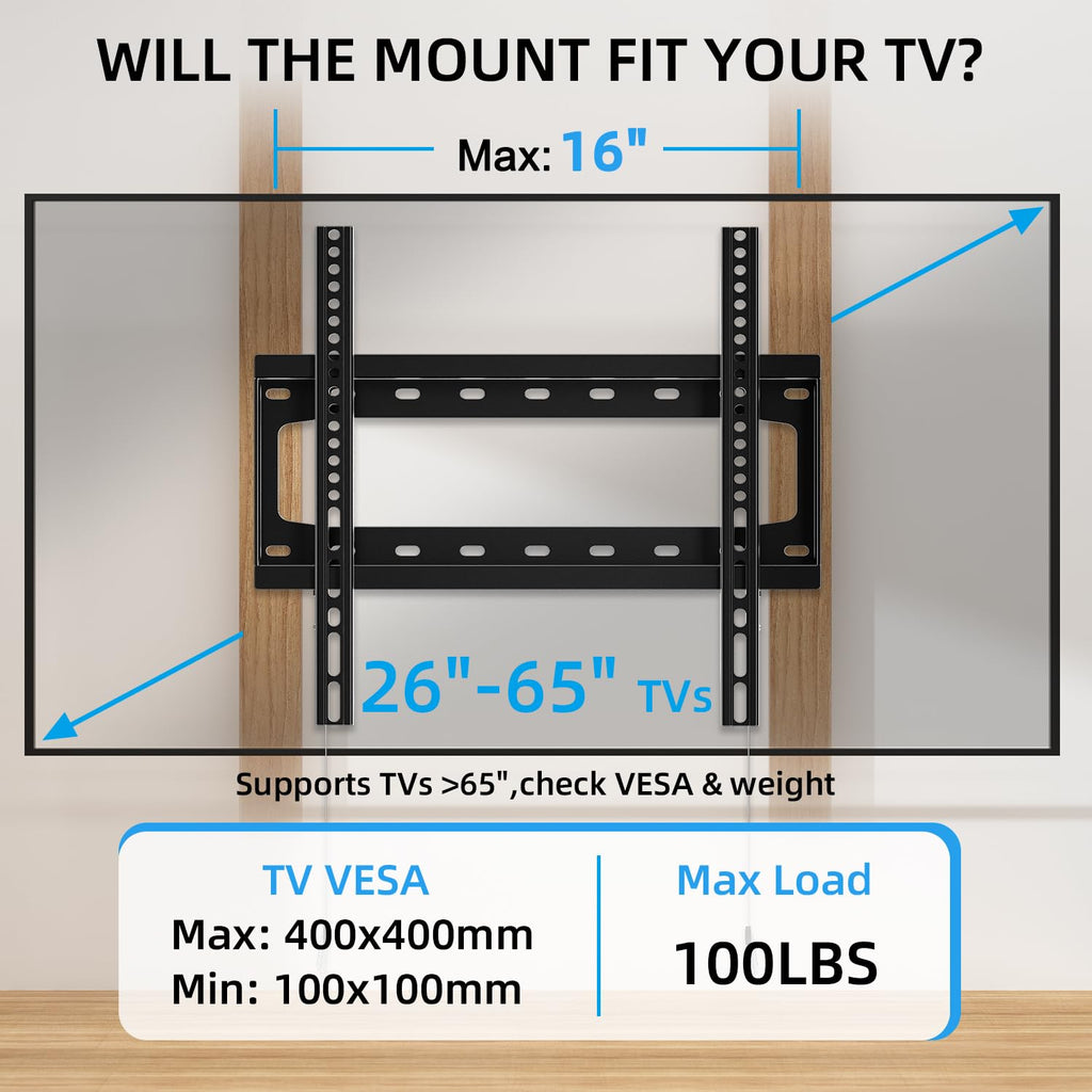 HOME VISION Heavy Duty Tilt TV Wall Mount for 32-86 Inch Flat/Curved Screen