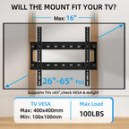 HOME VISION Heavy Duty Tilt TV Wall Mount for 32-86 Inch Flat/Curved Screen