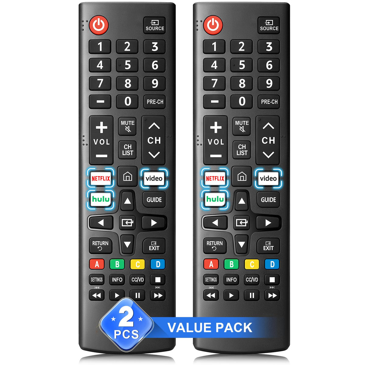 (Pack of 2) Replacement Remote Control Compatible for Roku TV,for TCL Roku/for Hisense Roku/for Onn Roku(Not for Roku Stick,Box and Players)