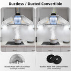 Range Hood Insert 30 inch,Stainless Steel Kitchen Vent Hood 600CFM,Built-in Kitchen Stove Hood w/Front Button Controls and Front LED Lights,Baffle Filters,Ducted/ductless Convertible Duct