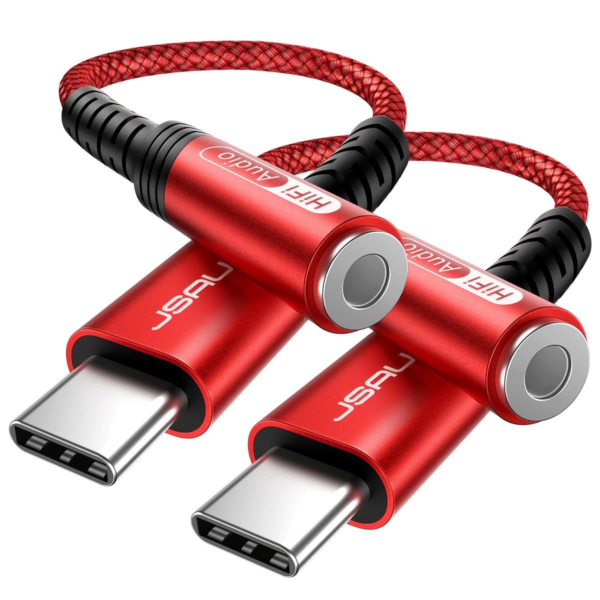 JSAUX 2-Pack USB C to 3.5mm AUX Audio Adapter for iPhone 17, Galaxy S25