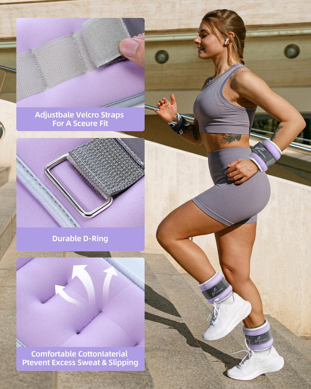 Sportneer Ankle Weights, Leg Weights Wrist Weights Straps