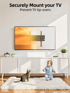 IWORBOARD 24 32 40 42 inch Fixed TV Monitor Wall Mount for 14-42 inch LED LCD Screen,Low Profile Small RV TV Mount, Easy Slim Flat Wall Bracket, Max VESA 200x200mm, 66lbs, Single Stud