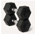 Amazon Basics Rubber Encased Hex Dumbbell Weights Set