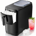 Antarctic Star Portable Ice Maker Countertop, 18Lbs/24H Self-Cleaning Ice Machine with One-Touch Operation & Ice Scoop Included, for Home Kitchen Office, Black
