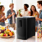 Antarctic Star Portable Ice Maker Countertop, 18Lbs/24H Self-Cleaning Ice Machine with One-Touch Operation & Ice Scoop Included, for Home Kitchen Office, Black