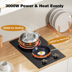 2 Burner Electric Cooktop 110V 2000W Countertop or Built-in
