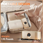 Portable Clothes Dryer, Clothes Dryer Hold 12 Items Up, With Time Setting、Remote Control, Portable Dryers For Laundry, Apartments, RV, Travel, Low noise、Energy Saving (Grey)