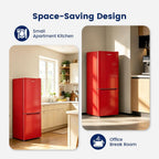 Apartment 7.1 Cu.Ft Refrigerator with Bottom Freezer Red