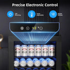 Antarctic Star Beverage Refrigerator Cooler 68 Can, Mini Fridge with Glass Door for Beer Drinks Wine,Freestanding Small Fridge with Electronic Temperature Control for Home and Bar,1.7 cu.ft