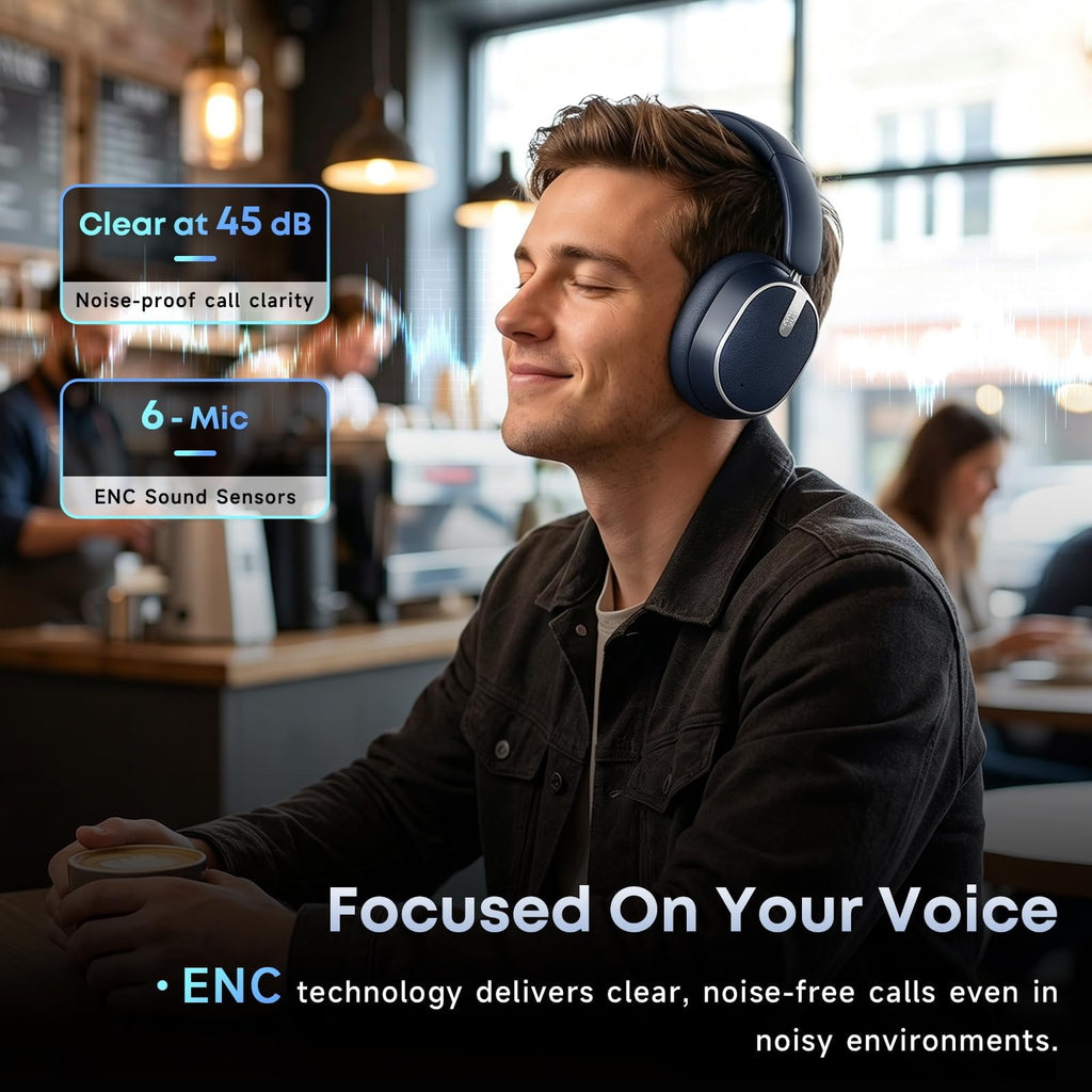 Hybrid Active Noise Cancelling Bluetooth Headphones Wireless Headphones