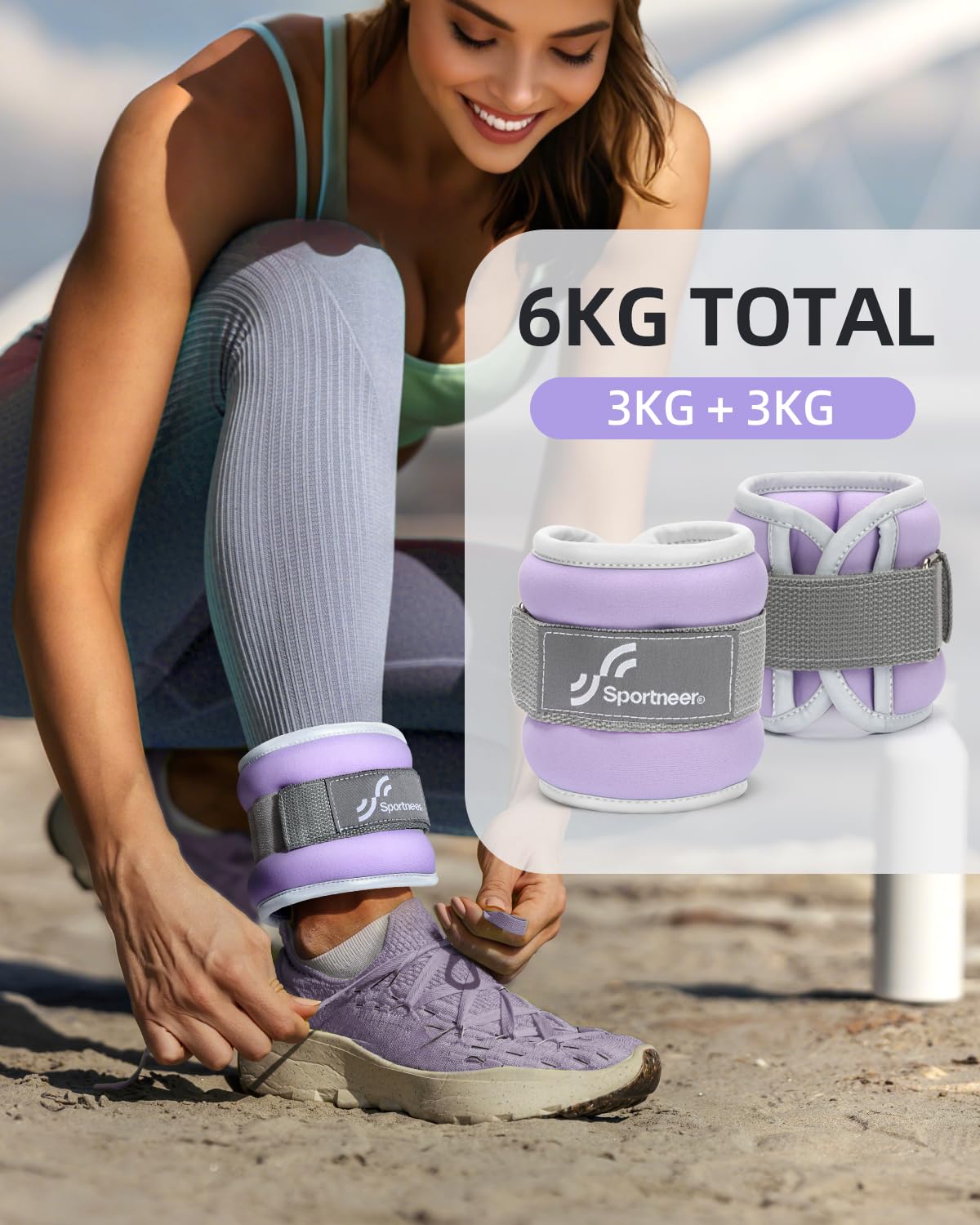 Sportneer Ankle Weights, Leg Weights Wrist Weights Straps