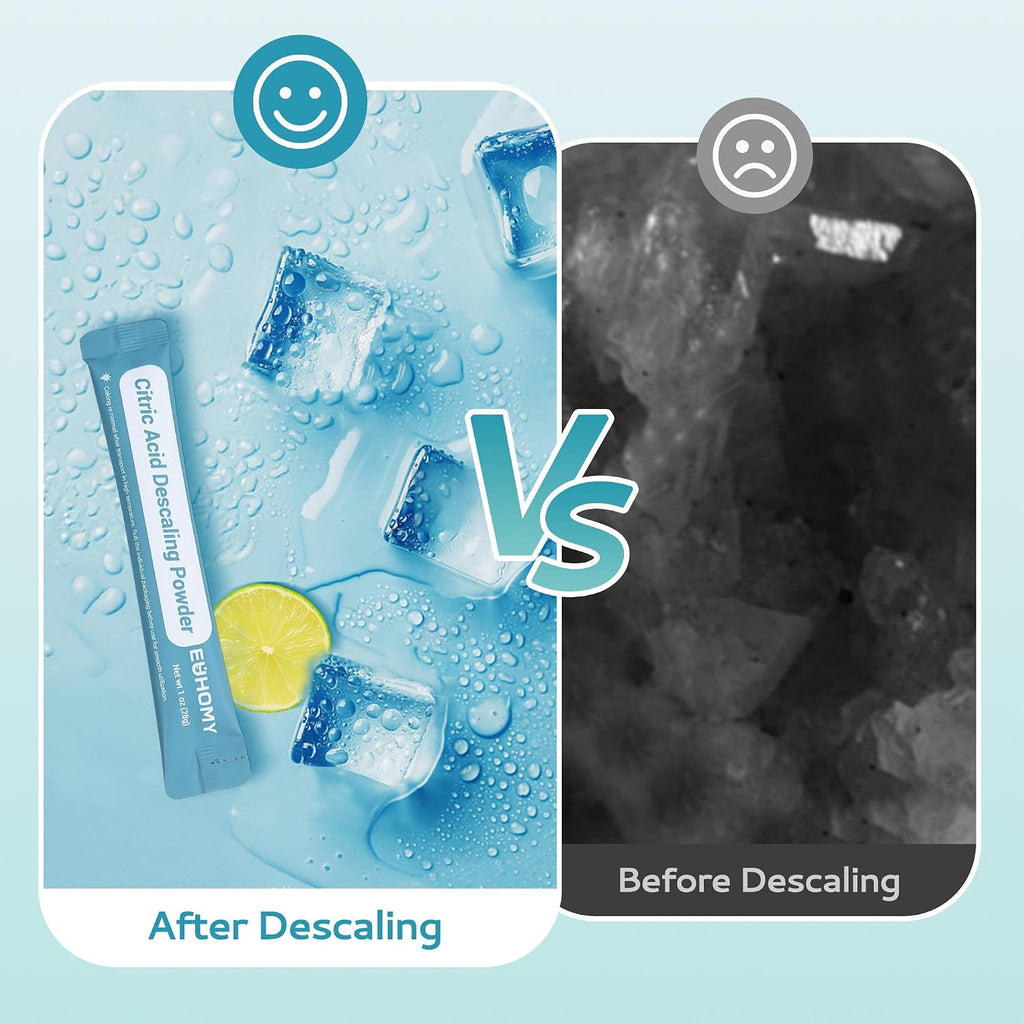 EUHOMY Ice Maker Cleaner & Descaler, 12 Uses & Individually Packed