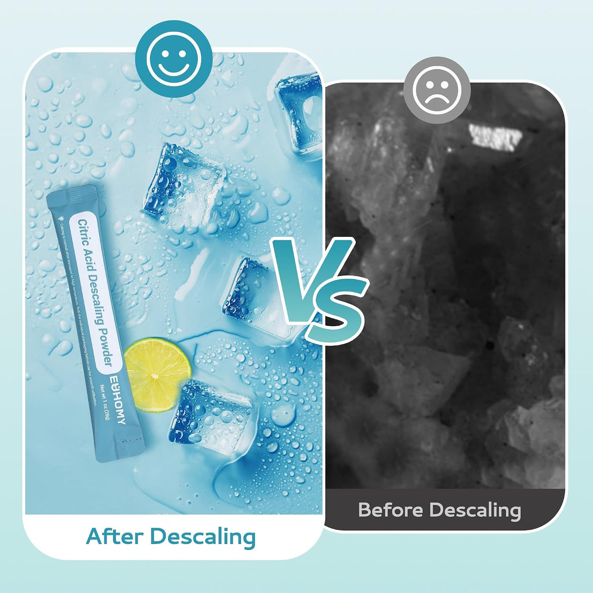 EUHOMY Ice Maker Cleaner & Descaler, 12 Uses & Individually Packed