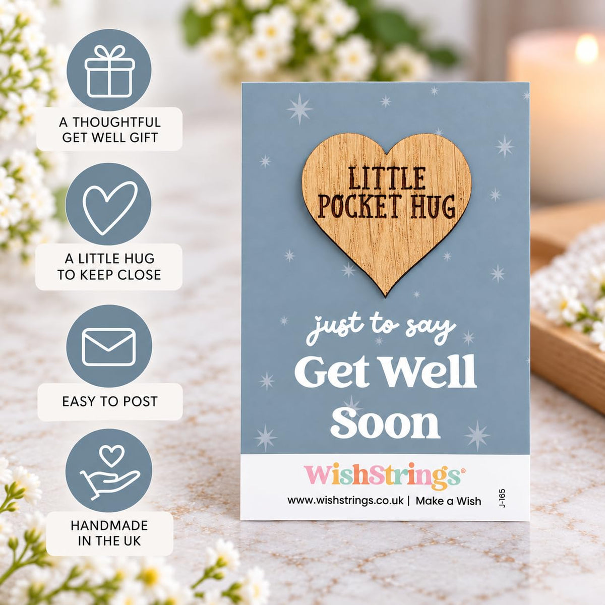 WishStrings Pocket Hug, Little Hug Gifts, Thinking of You Card