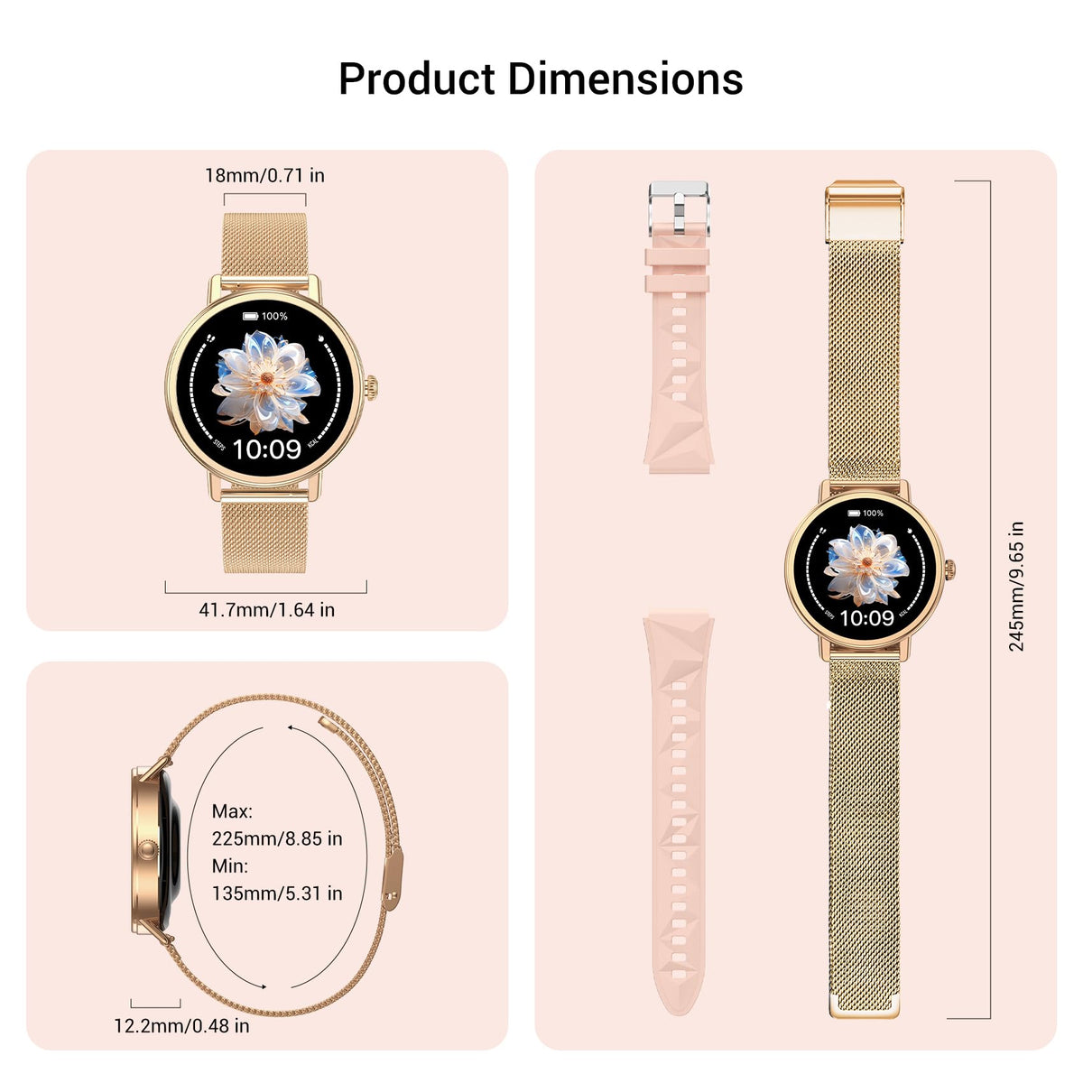Blackview Military Smart Watch for Men (Answer/Make Calls), 1.45" Fitness Tracker with 100-Day Battery/Flashlight/Compass/Heart Rate/SpO2/Sleep, 150+ Sports IP68 Waterproof Smartwatch for iOS Android