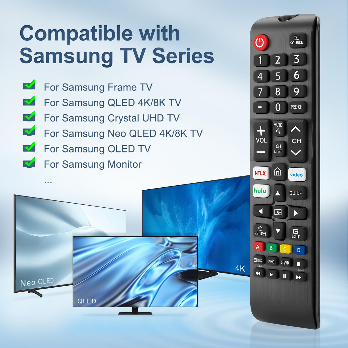 【2-Pack】 for Roku TV Remote,Replacement for TCL,ONN, Hisense Roku TVs