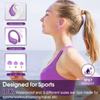 Aptkdoe Wireless Earbuds 75H Bluetooth 5.4 Sport Headphones with Earhooks