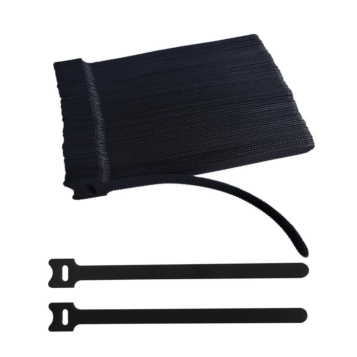 6 Inches 400 PCS Black Reusable Cable Ties,Multi-purpose Adjustable Cord Straps,Cable Organizer,Cord Wrap and Hook Loop Cords Management,Adjustable Cord Ties