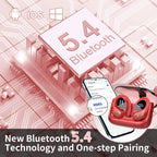 Aptkdoe Wireless Earbuds 75H Bluetooth 5.4 Sport Headphones with Earhooks