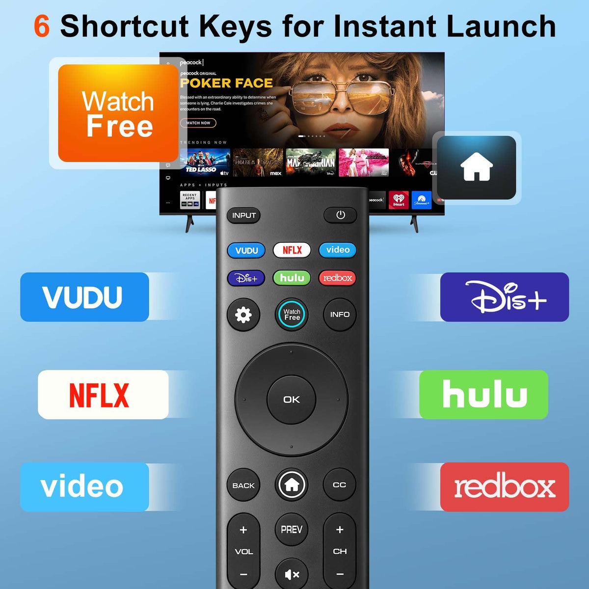 【2-Pack】 for Roku TV Remote,Replacement for TCL,ONN, Hisense Roku TVs