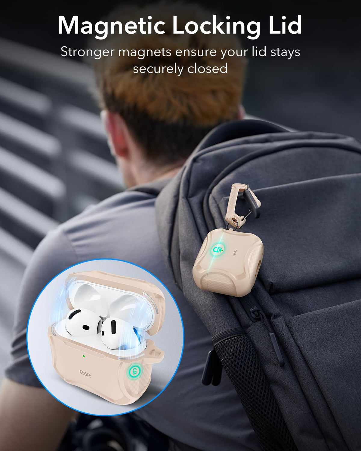 ESR for AirPods Pro 2 Case, Compatible with MagSafe, Navy Blue