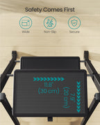 SONGMICS 3-Step Ladder, Folding Step Ladder, Safety, Holds up to 150KG