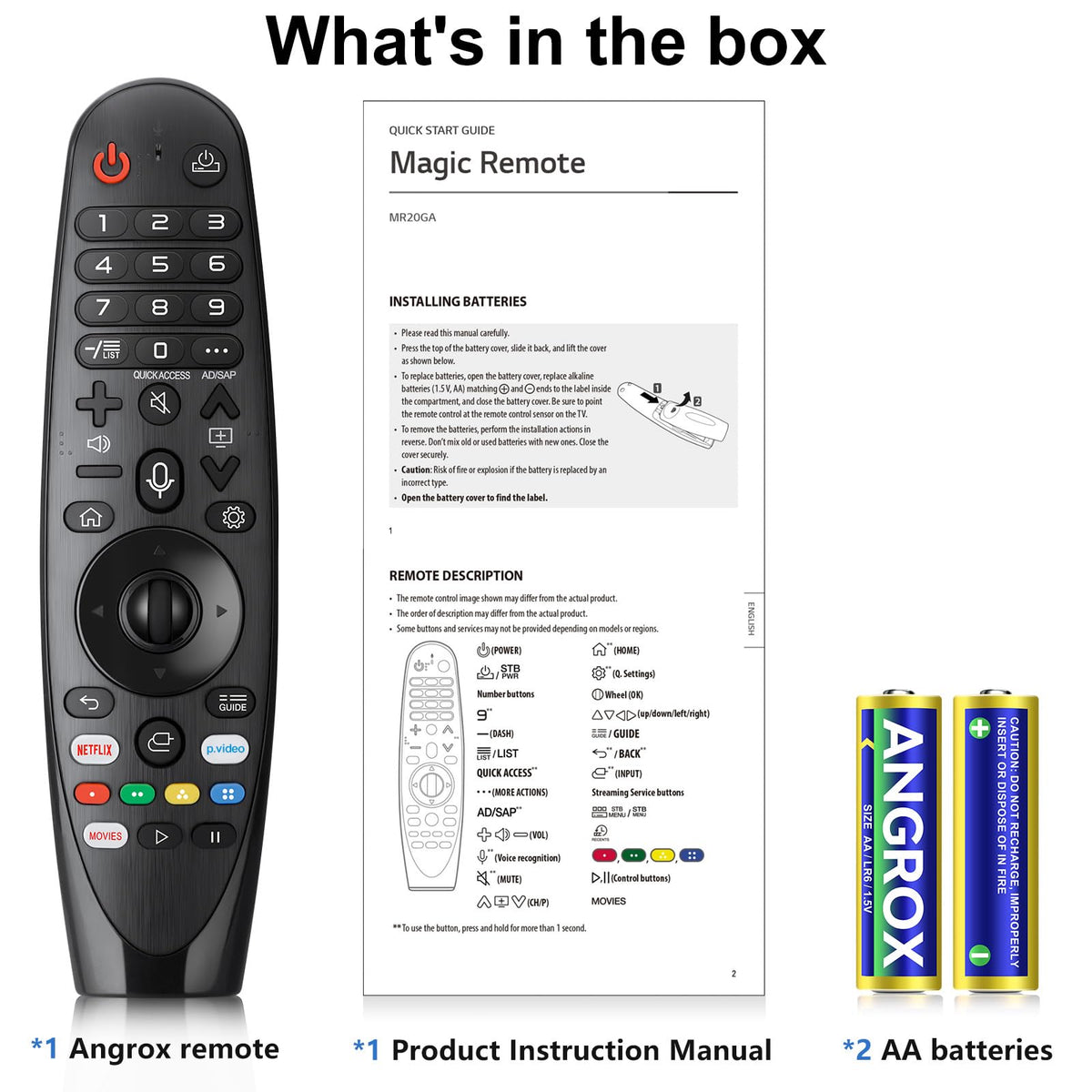 Universal Backlit Remote for LG Smart TV Remote Control Replacement