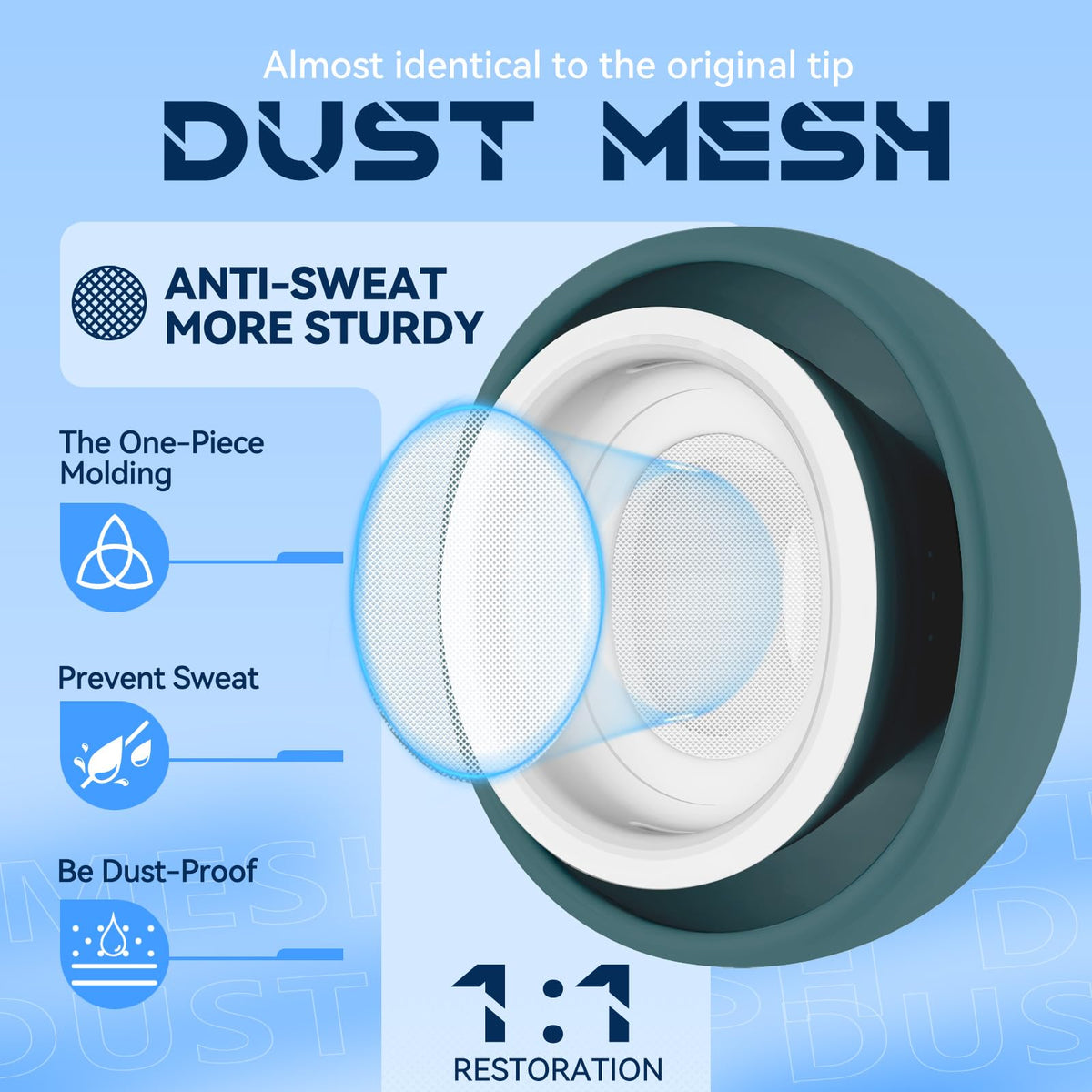 Inesore 4 Pairs Replacement Ear Tips for AirPods Pro 2nd/1st (White)