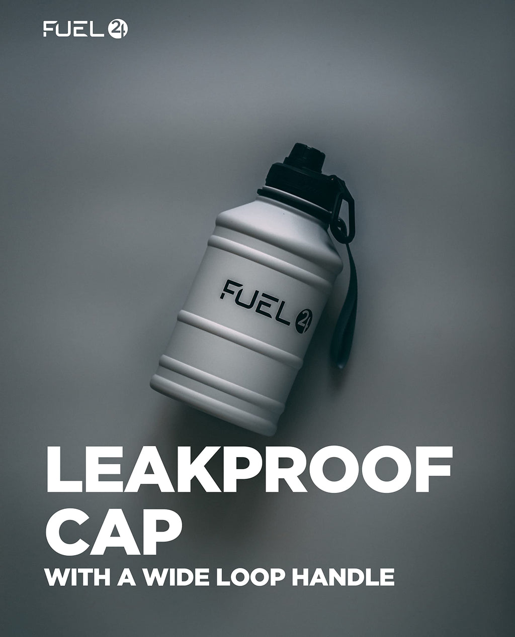 Fuel24 Stainless Steel Jug - 1.3 or 2.2 Litre Water Bottle - Extra Strong, BPA Free, Leak Proof - Large Gym Sports Bottle, 1.3L, 2.2L, Metal Bottle - Colour Options