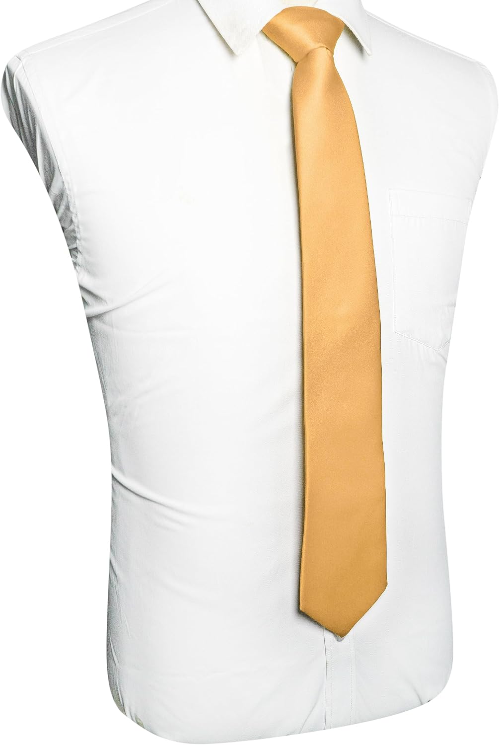 RBOCOTT Solid Color Tie Mens Necktie for Business and Wedding Party