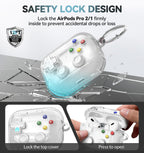 for AirPods Pro 3 Case Cover 2025 with Safety Lock-Clear White