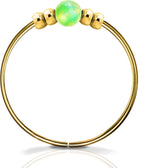 Ultra Thin Opal Nose Ring