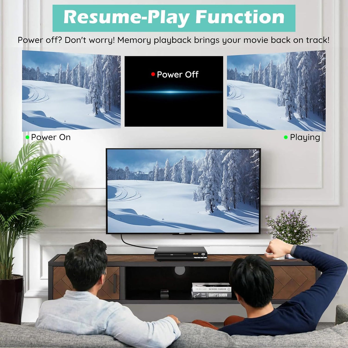 DVD Players for TV with HDMI,Plays All Regions and Formats,CD Players for Home,Support 1080P Video/CD/DVD/VCD/JPEG/USB, Remote, HDMI and RCA Cables Included (2026 New Model)