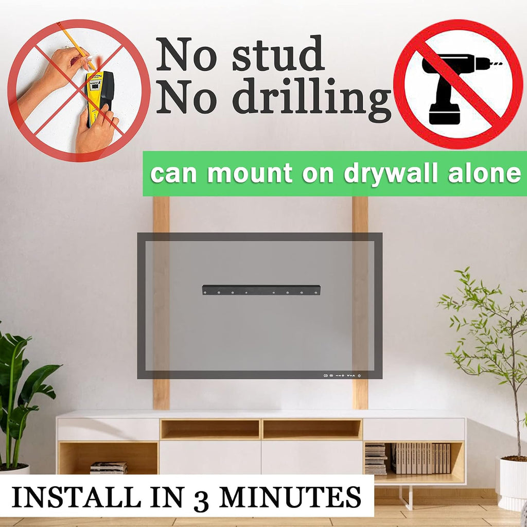 Auoace No Stud TV Wall Mount, Studless Drywall TV Hanger for 12-55 Inch TVs