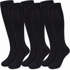 Compression Socks, (2/4/6/7 Pairs) for Men & Women 15-20 mmHg is Best for Athletics, Running, Flight Travel, Support