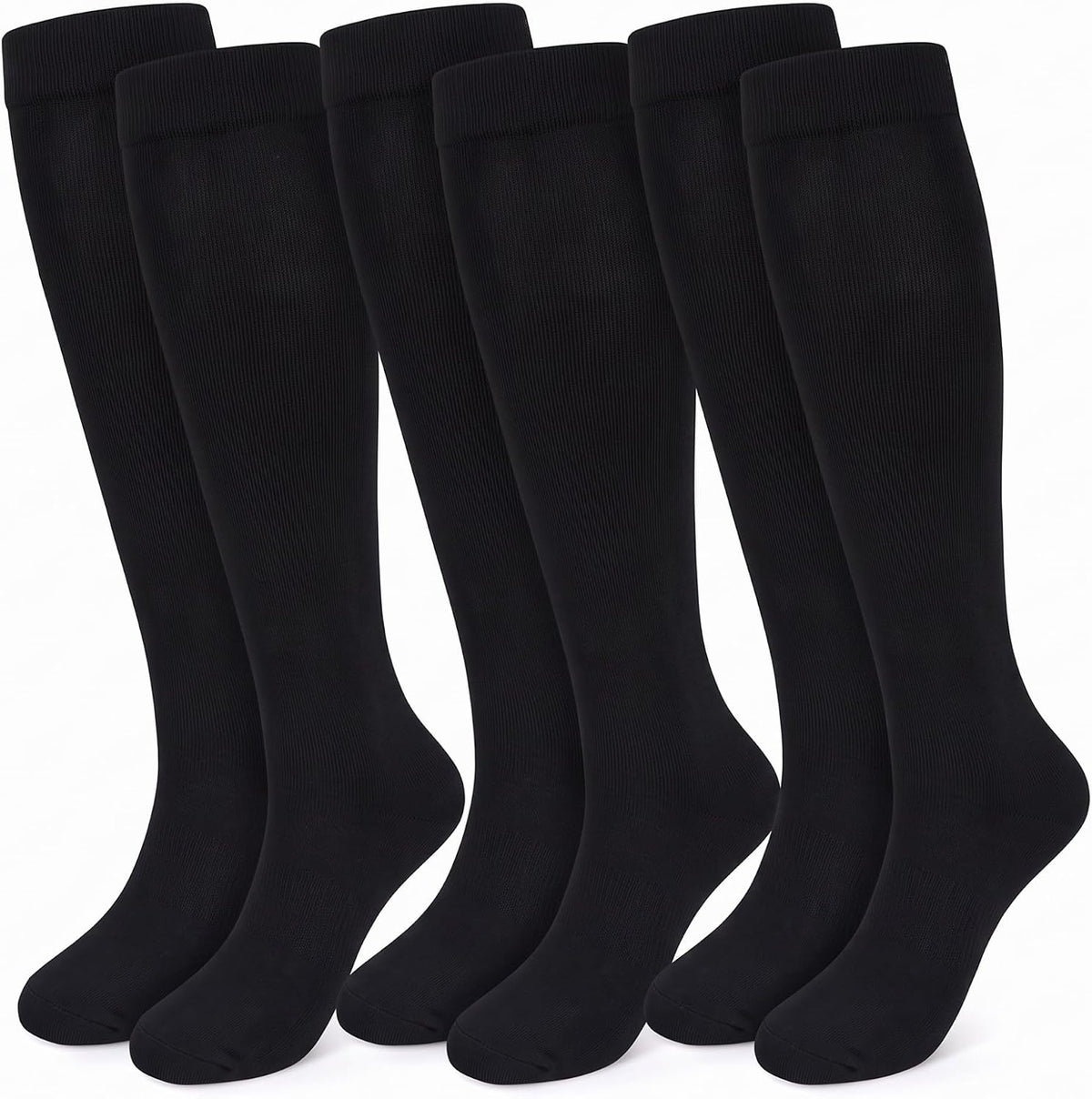 Compression Socks, (2/4/6/7 Pairs) for Men & Women 15-20 mmHg is Best for Athletics, Running, Flight Travel, Support