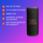 JBL Grip Portable Bluetooth Speaker, Waterproof, Ambient Light - Red