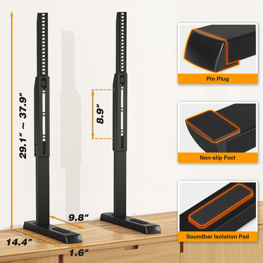 5Rcom Universal Tabletop TV Stand Base for 22-65 Inch Flat Screen TVs