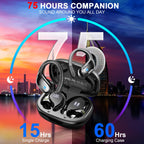 Wireless Earbuds Sports, 75Hrs Bluetooth 5.4 Headphones, Bass Hi-Fi Stereo