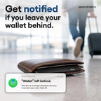 SPOTMINDERS Apple MFi Certified Wallet Tracking Card Black 4-Pack Travel Gifts for Him Works with Apple Find My Rechargeable Tracker IP68 Waterproof 0.07" Slim iPhone Item Finder for Luggage Passport
