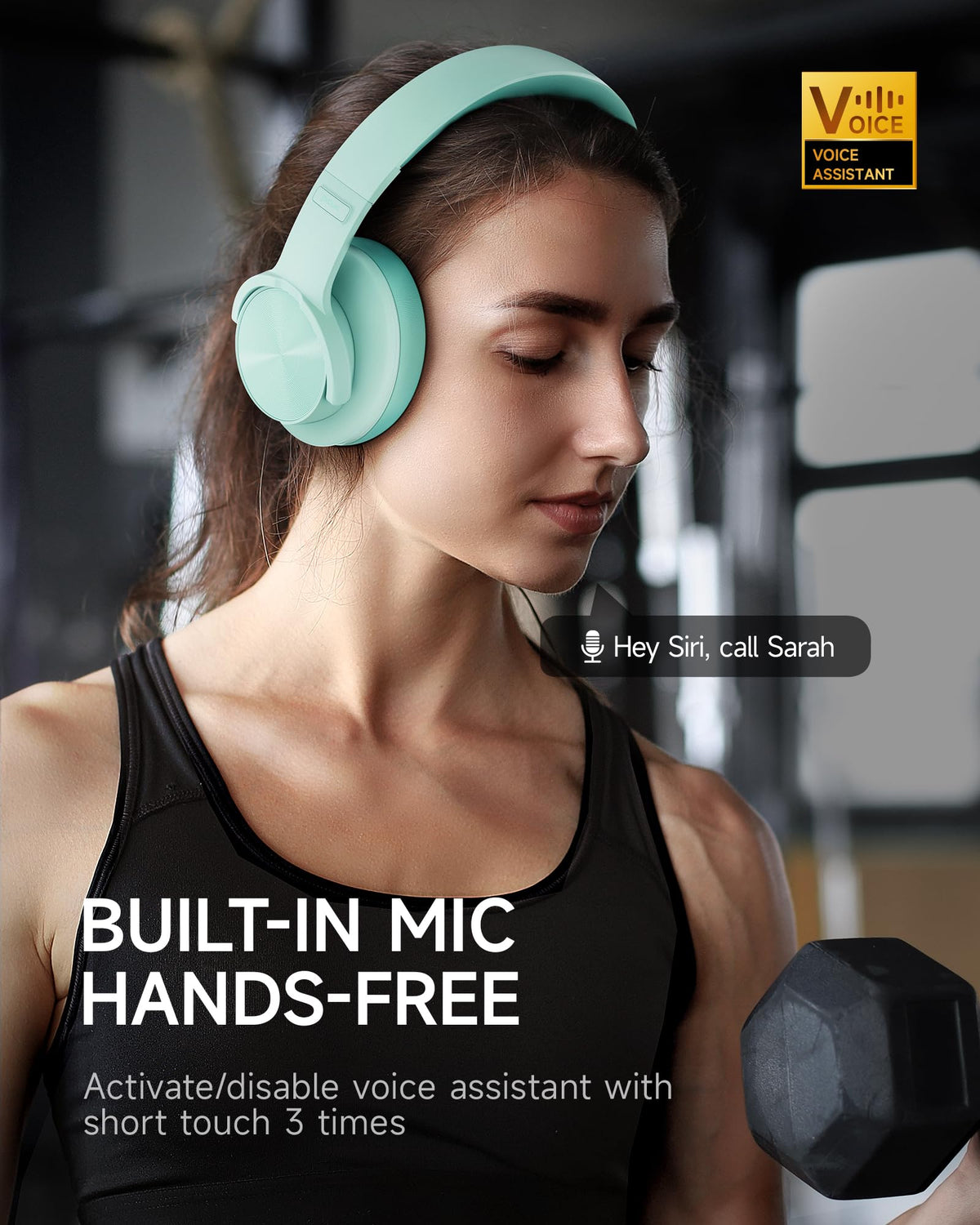 Picun B8 Wireless Bluetooth Headphones, 120H Playtime, 3EQ Modes, Black