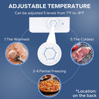 BANGSON 1.1 Cu.ft Upright Mini Freezer for Dorms Apartment, Silver