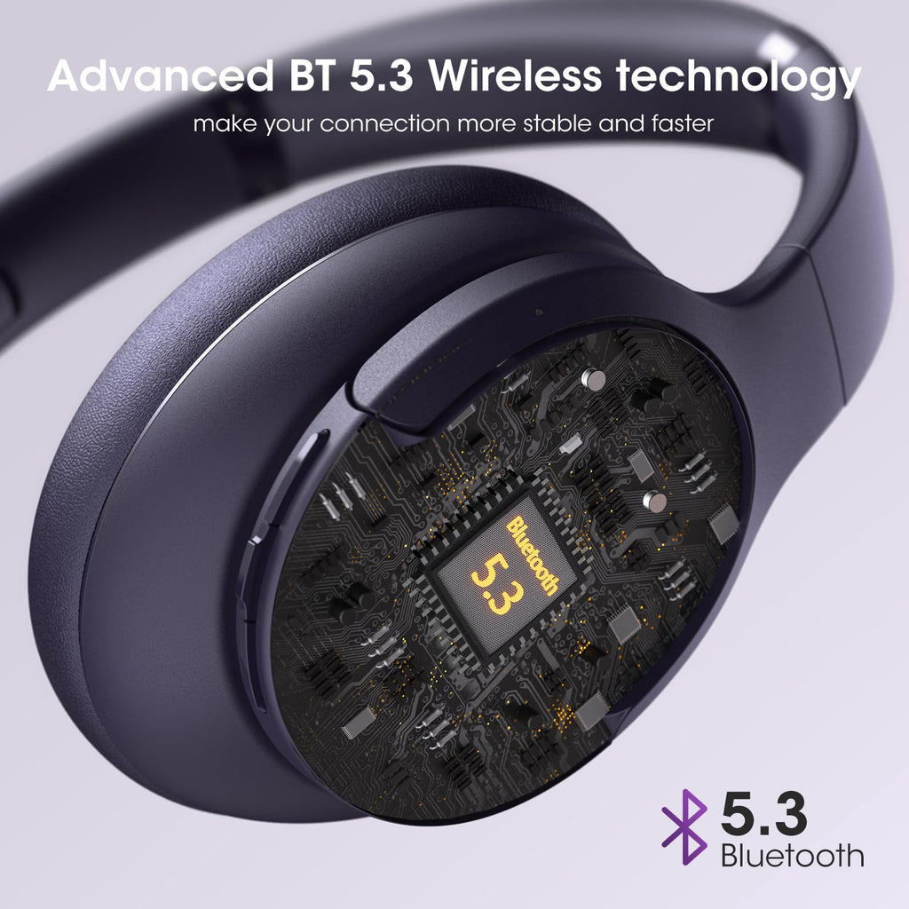 DOQAUS Bluetooth Headphones Over Ear, Headphones Wireless with 90H Playtime