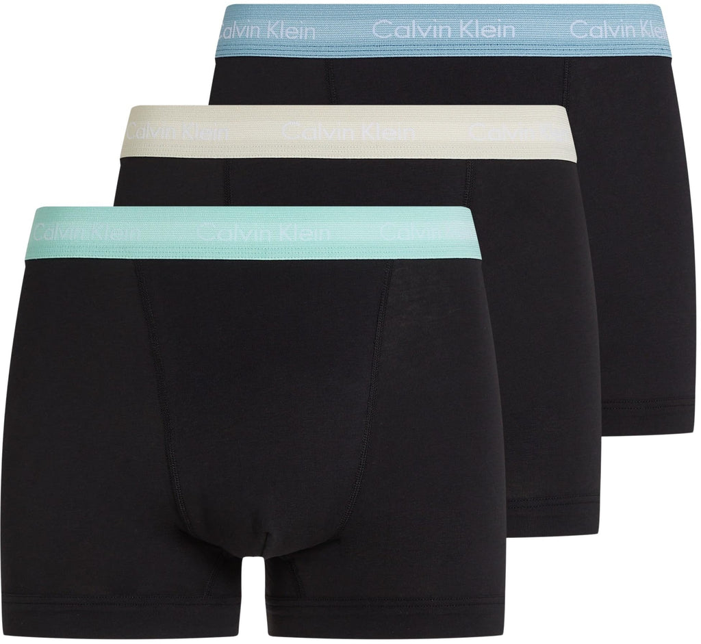 Calvin Klein Men’s 3 Pack Trunks with Logo Waistband
