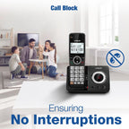 VTech EA5053 DECT Cordless Phone with Answering Machine,Nuisance Call Blocker, Volume Booster, Easy-to-Read Backlit Display, 18 Hours Talk-time, Handsfree Speakerphone, 4-Handset