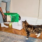 KatKin Scoop Planet Litter (2x4.5kg/12.8L bag): Plant-Based, 100% Biodegradable, Non-Tracking, Clumping Cat Litter Made With Non-Toxic, Eco-Friendly Pea fibre & Millet