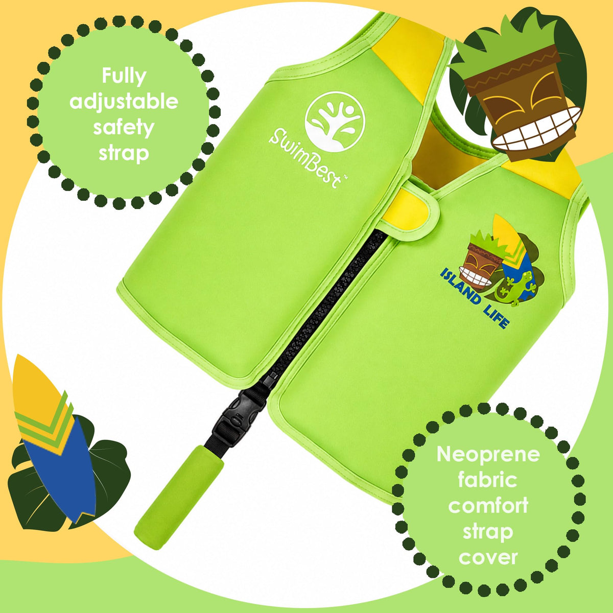 SwimBest Swim Vest - For Baby, Toddler & Kids. Adjustable Buoyancy Swim Jacket, ideal for pools/beaches/holidays & Learning to Swim